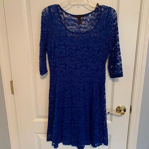 Dresses: black and royal blue